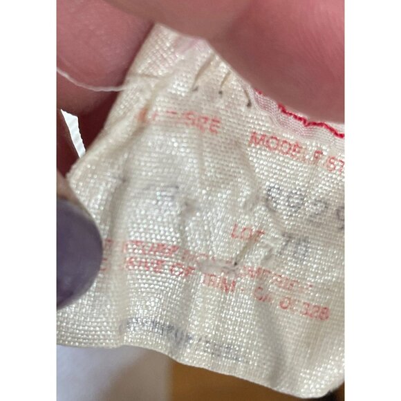 Vintage 80s coat, ecru off-white, batwing sleeves, thick cotton blend, Medium - Picture 8 of 10